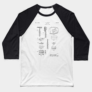 Safety Razor 1935 Patent Black Baseball T-Shirt